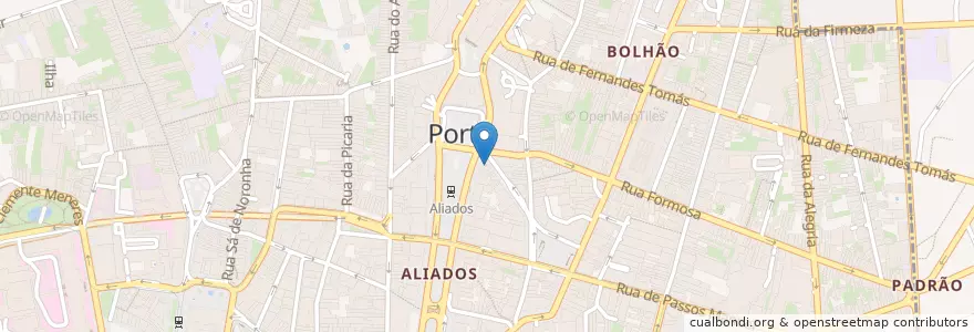 Mapa de ubicacion de Porto Câmbios en 葡萄牙, 北部大區, Área Metropolitana Do Porto, Porto, Porto, Cedofeita, Santo Ildefonso, Sé, Miragaia, São Nicolau E Vitória.
