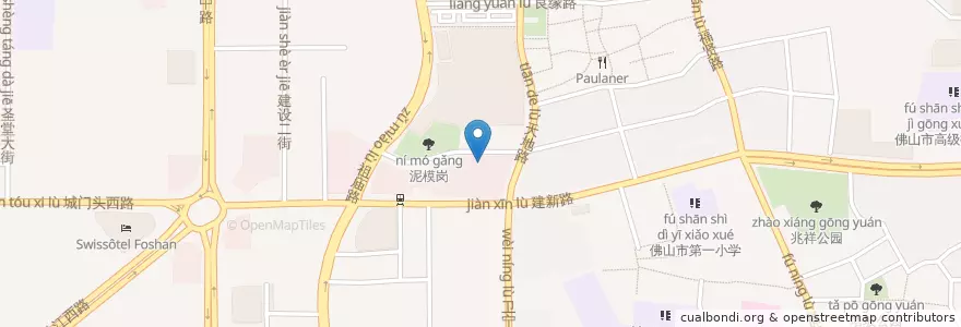 Mapa de ubicacion de Teddy Coffee en چین, گوانگ‌دونگ, 佛山市, 禅城区 (Chancheng).