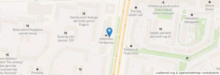 Mapa de ubicacion de Вкусная Шаверма en Russland, Föderationskreis Nordwest, Oblast Leningrad, Sankt Petersburg, Красногвардейский Район, Округ Пороховые.