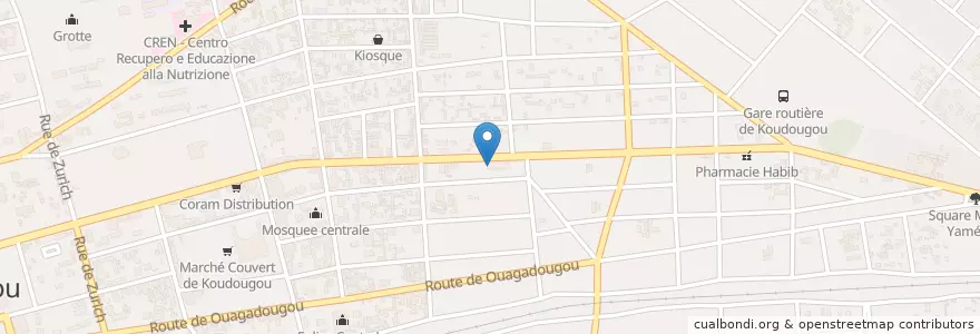 Mapa de ubicacion de Banque Atlantique en بوركينا فاسو, وسط كويست, Boulkiemdé, Koudougou, Koudougou.