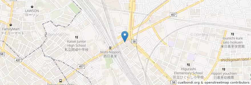 Mapa de ubicacion de はってん食堂 en 日本, 東京都.