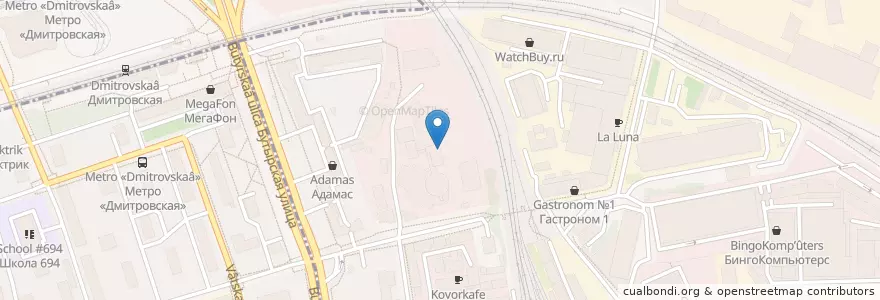 Mapa de ubicacion de Крафтейнер en Russia, Distretto Federale Centrale, Москва, Северо-Восточный Административный Округ, Северный Административный Округ, Бутырский Район.