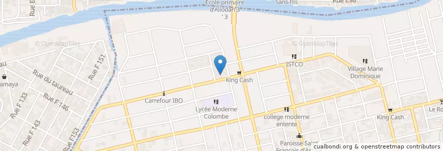 Mapa de ubicacion de Centre médical Rahinath en Costa De Marfil, Abiyán, Marcory.