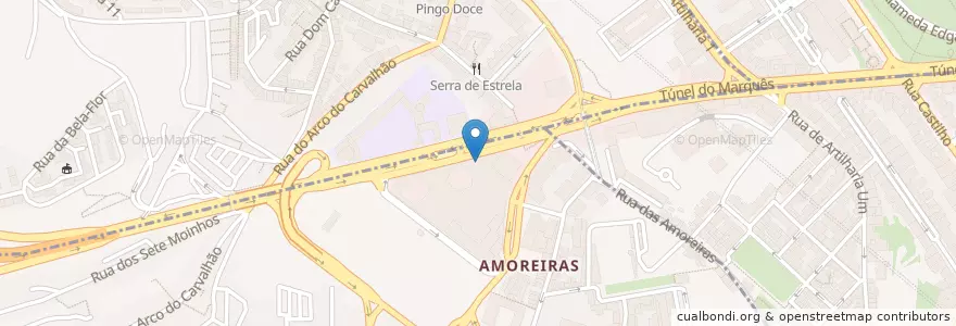 Mapa de ubicacion de CTT en Португалия, Área Metropolitana De Lisboa, Лиссабон, Grande Lisboa, Лиссабон, Campo De Ourique.