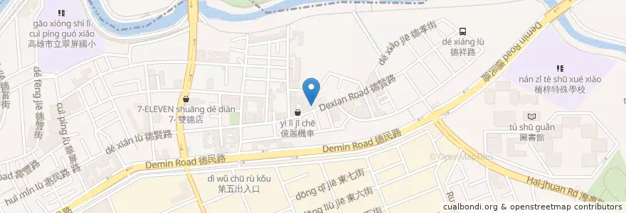 Mapa de ubicacion de 蒂兒廚房早午餐 en 타이완, 가오슝시, 난쯔구.