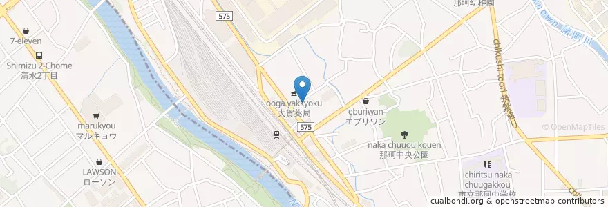 Mapa de ubicacion de さく病院 en ژاپن, 福岡県, 福岡市, 博多区.