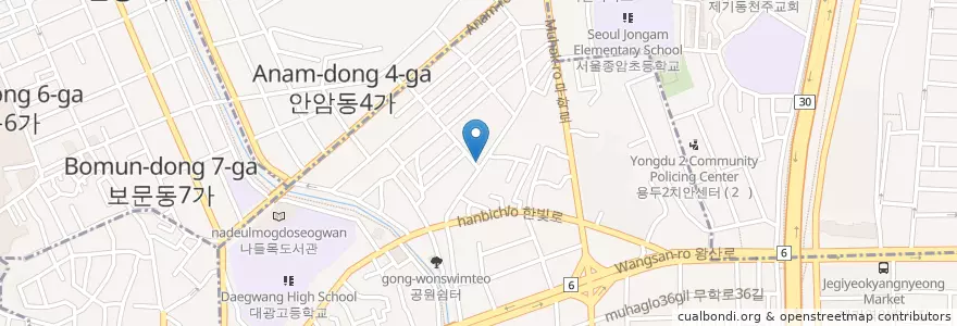 Mapa de ubicacion de 어머니 대성집 en Südkorea, Seoul, 동대문구, 용신동.
