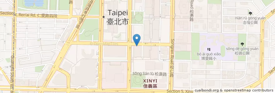Mapa de ubicacion de Frank en Taiwan, Nuova Taipei, Taipei, Distretto Di Xinyi.