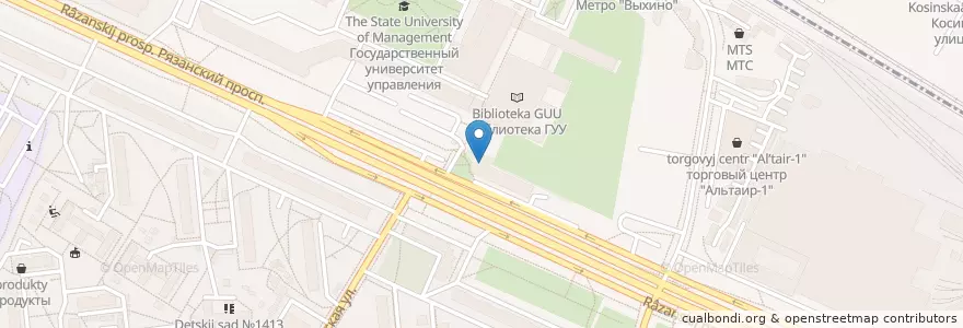 Mapa de ubicacion de KFC en Россия, Центральный Федеральный Округ, Москва, Юго-Восточный Административный Округ, Район Выхино-Жулебино.