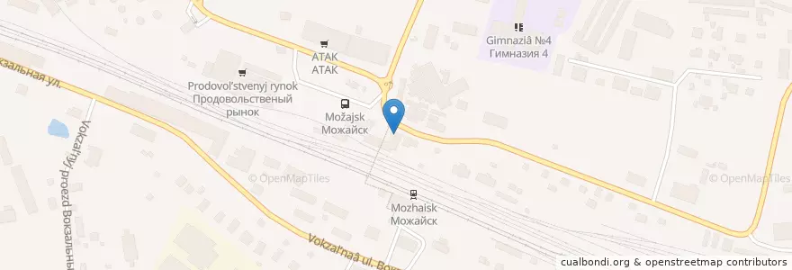 Mapa de ubicacion de Ветаптека en Rusia, Distrito Federal Central, Óblast De Moscú, Можайский Городской Округ.