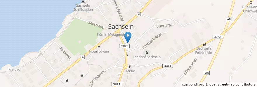 Mapa de ubicacion de Café Restaurant zumStein en Svizzera, Obvaldo, Sachseln.