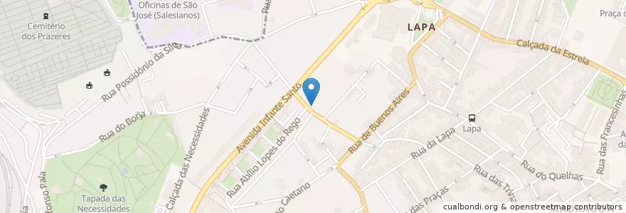 Mapa de ubicacion de CTT en پرتغال, Área Metropolitana De Lisboa, Lisboa, Grande Lisboa, لیسبون, Estrela.