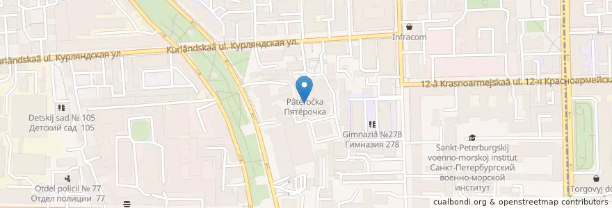 Mapa de ubicacion de Горздрав en Russia, Северо-Западный Федеральный Округ, Oblast' Di Leningrado, San Pietroburgo, Адмиралтейский Район.