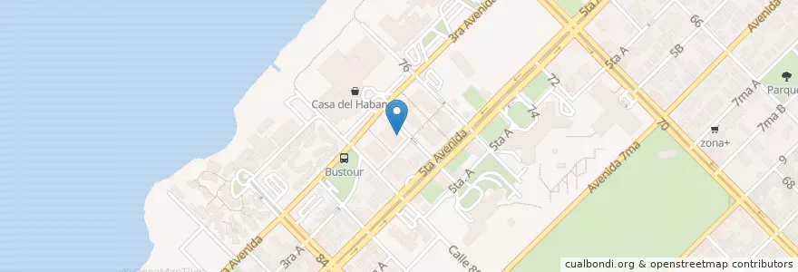 Mapa de ubicacion de CADECA en 古巴, La Habana, Playa.