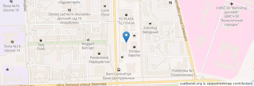 Mapa de ubicacion de Кофейня Соната en Rusland, Приволжский Федеральный Округ, Нижегородская Область, Городской Округ Саров.