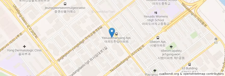 Mapa de ubicacion de 서궁 (볶음밥,탕수육) en Korea Selatan, 서울, 영등포구, 여의동.