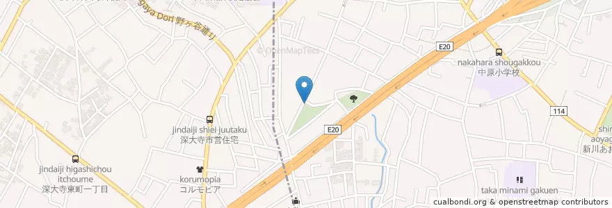Mapa de ubicacion de 中原駐在所 en Giappone, Tokyo.