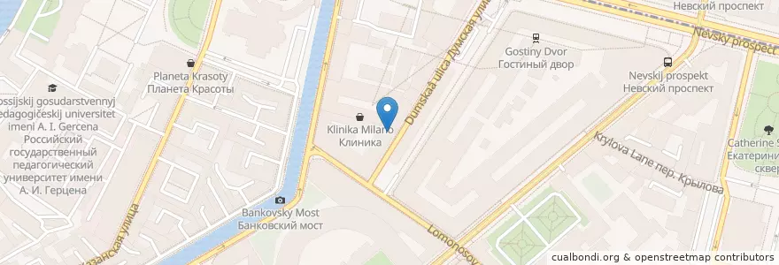 Mapa de ubicacion de Clabnika en ロシア, 北西連邦管区, レニングラード州, サンクト ペテルブルク, Центральный Район, Округ № 78.