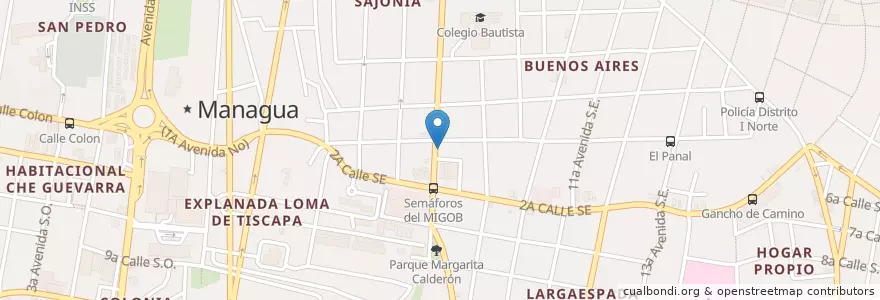 Mapa de ubicacion de Cine Aguerri en نيكاراجوا, Departamento De Managua, Managua (Municipio).