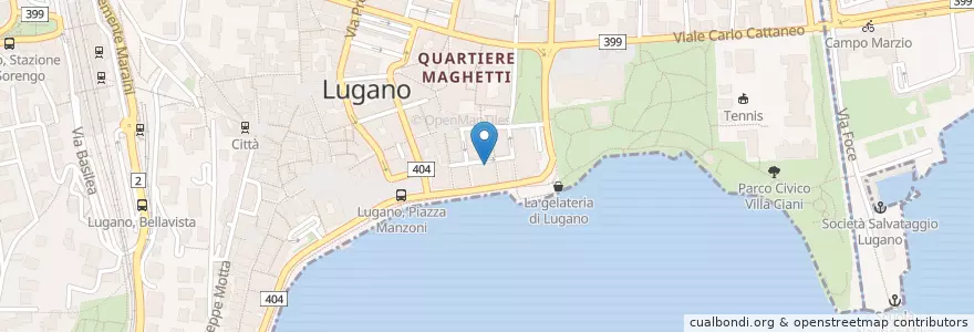 Mapa de ubicacion de Il Fermento en Suíça, Tessino, Distretto Di Lugano, Lugano, Circolo Di Lugano Ovest.
