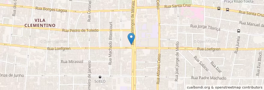 Mapa de ubicacion de Ponto de Táxi Shopping Santa Cruz en ブラジル, 南東部地域, サンパウロ, Região Geográfica Intermediária De São Paulo, Região Metropolitana De São Paulo, Região Imediata De São Paulo, サンパウロ.