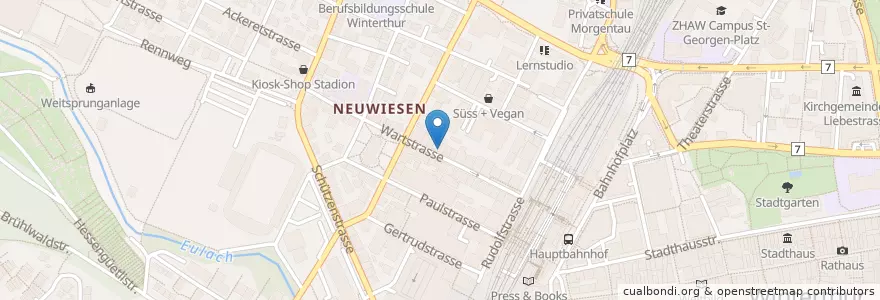 Mapa de ubicacion de Sottovoce en Suisse, Zurich, Bezirk Winterthur, Winterthur.