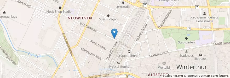 Mapa de ubicacion de Old Pullmann en 스위스, 취리히, Bezirk Winterthur, Winterthur.