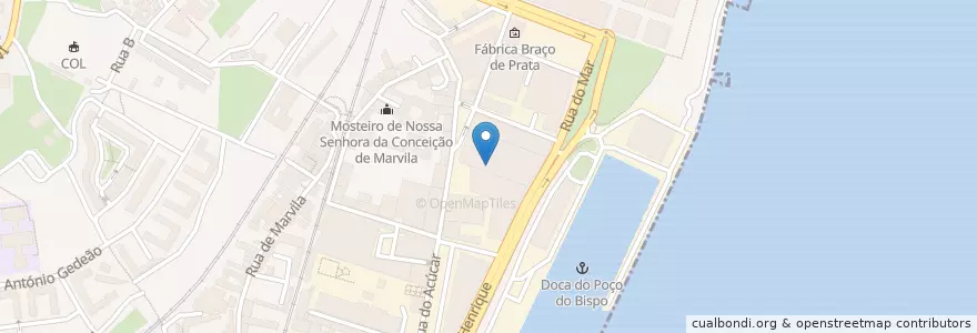 Mapa de ubicacion de El  Bulo Social Club en Португалия, Área Metropolitana De Lisboa, Лиссабон, Grande Lisboa, Лиссабон, Marvila.