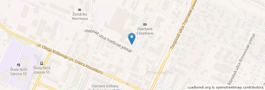 Mapa de ubicacion de Универмагъ en Rússia, Distrito Federal Siberiano, Омская Область, Омский Район, Городской Округ Омск.