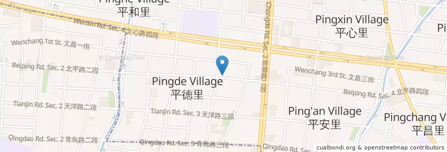 Mapa de ubicacion de 徐家莊麵館 en Tayvan, Taichung, 北屯區.
