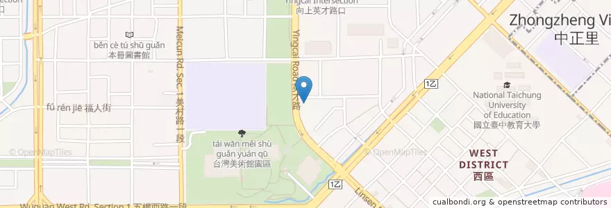 Mapa de ubicacion de 大富豪鐵板燒 en 台湾, 台中市, 西区.