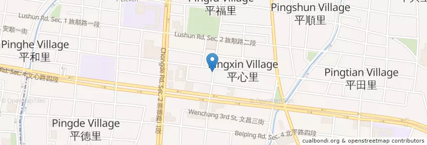 Mapa de ubicacion de 老先覺麻辣窯燒鍋 en Taiwan, Taichung, 北屯區.