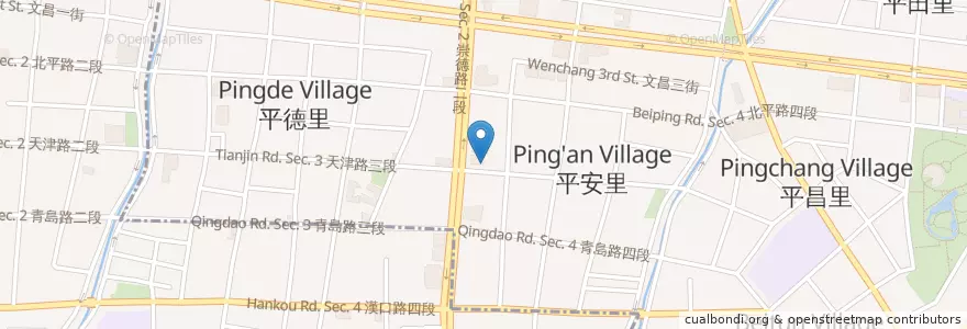 Mapa de ubicacion de 快樂鳥網路電競館 en Taiwán, Taichung, 北屯區.