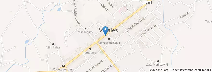 Mapa de ubicacion de La fiesta en كوبا, Pinar Del Río, Viñales.