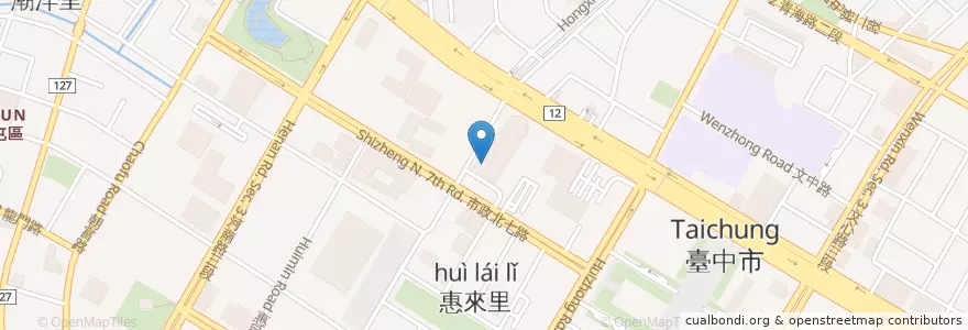 Mapa de ubicacion de Miacucina en Taiwan, 臺中市, 西屯區.