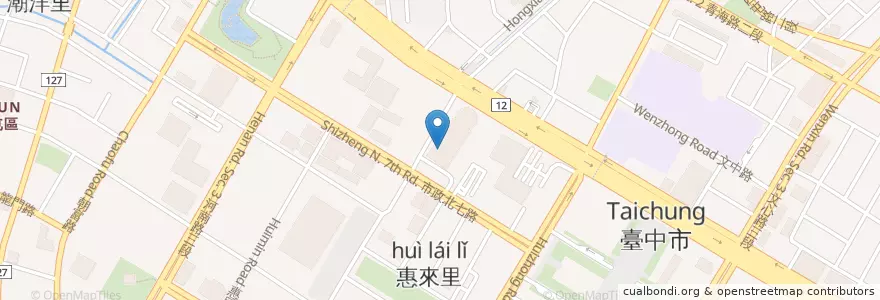 Mapa de ubicacion de 金子半之助 en 台湾, 台中市, 西屯区.