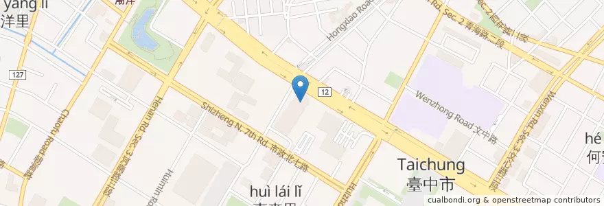 Mapa de ubicacion de Jamba Juice en 타이완, 타이중 시, 시툰 구.