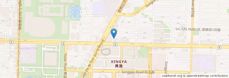 Mapa de ubicacion de 初衷小鹿原味鍋物 en 台湾, 新北市, 台北市, 信義区.