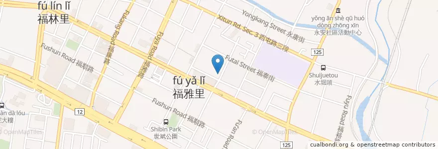 Mapa de ubicacion de 聖彼得堡遊戲主題餐廳 en Taïwan, Taichung, 西屯區.