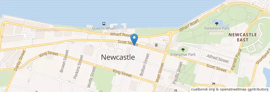 Mapa de ubicacion de NAB en Australia, New South Wales, Newcastle-Maitland.