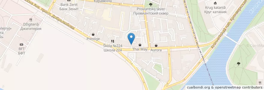 Mapa de ubicacion de Stories en Russland, Föderationskreis Nordwest, Oblast Leningrad, Sankt Petersburg, Petrograder Rajon, Введенский Округ.