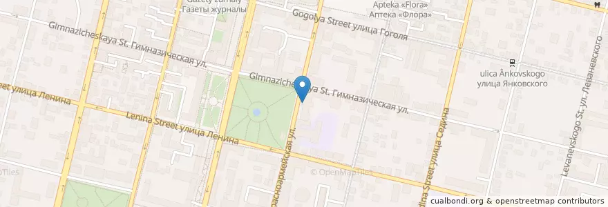 Mapa de ubicacion de Дворец творчества en Russland, Föderationskreis Südrussland, Region Krasnodar, Городской Округ Краснодар.