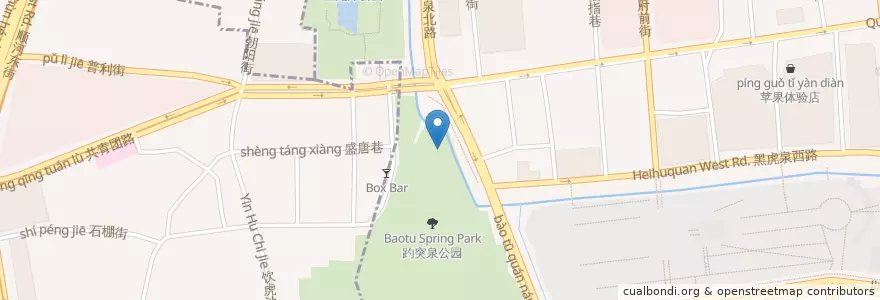 Mapa de ubicacion de 五三亭 en 中国, 山东省, 济南市, 历下区.