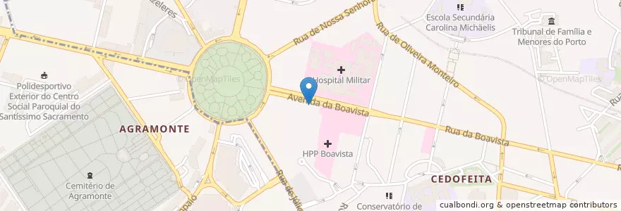 Mapa de ubicacion de Cafetaria Grão Fino en البرتغال, المنطقة الشمالية (البرتغال), Área Metropolitana Do Porto, بورتو, بورتو, Cedofeita, Santo Ildefonso, Sé, Miragaia, São Nicolau E Vitória.