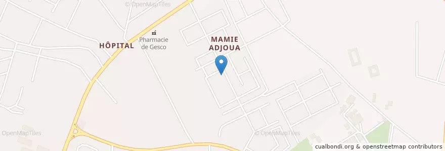 Mapa de ubicacion de GS Mamie Adjoa en コートジボワール, アビジャン, Yopougon.