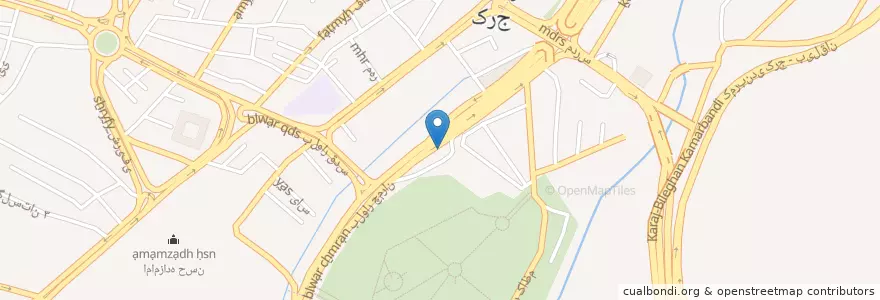 Mapa de ubicacion de ایستگاه تاکسی های تهران en 伊朗, استان البرز, شهرستان کرج, بخش مرکزی شهرستان کرج, کرج.