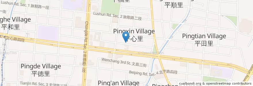Mapa de ubicacion de 水荔芳生活餐飲 en 臺灣, 臺中市, 北屯區.