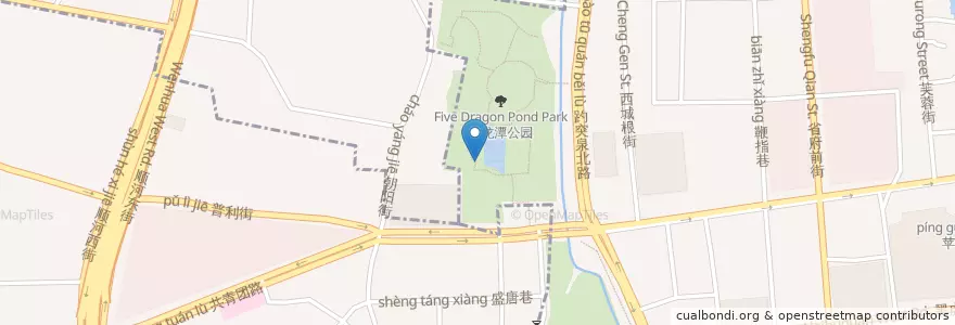 Mapa de ubicacion de 得月亭 en الصين, شاندونغ, 济南市, 天桥区.