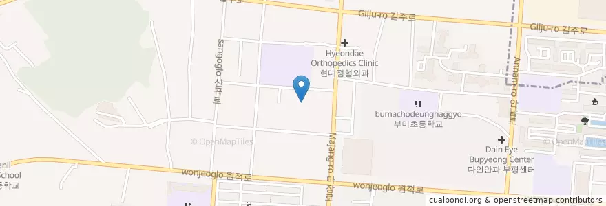 Mapa de ubicacion de 정아식당 (닭볶음탕,꼬막무침) en 대한민국, 인천, 부평구.