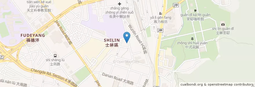 Mapa de ubicacion de 牛棒碗安 en 臺灣, 新北市, 臺北市, 士林區.